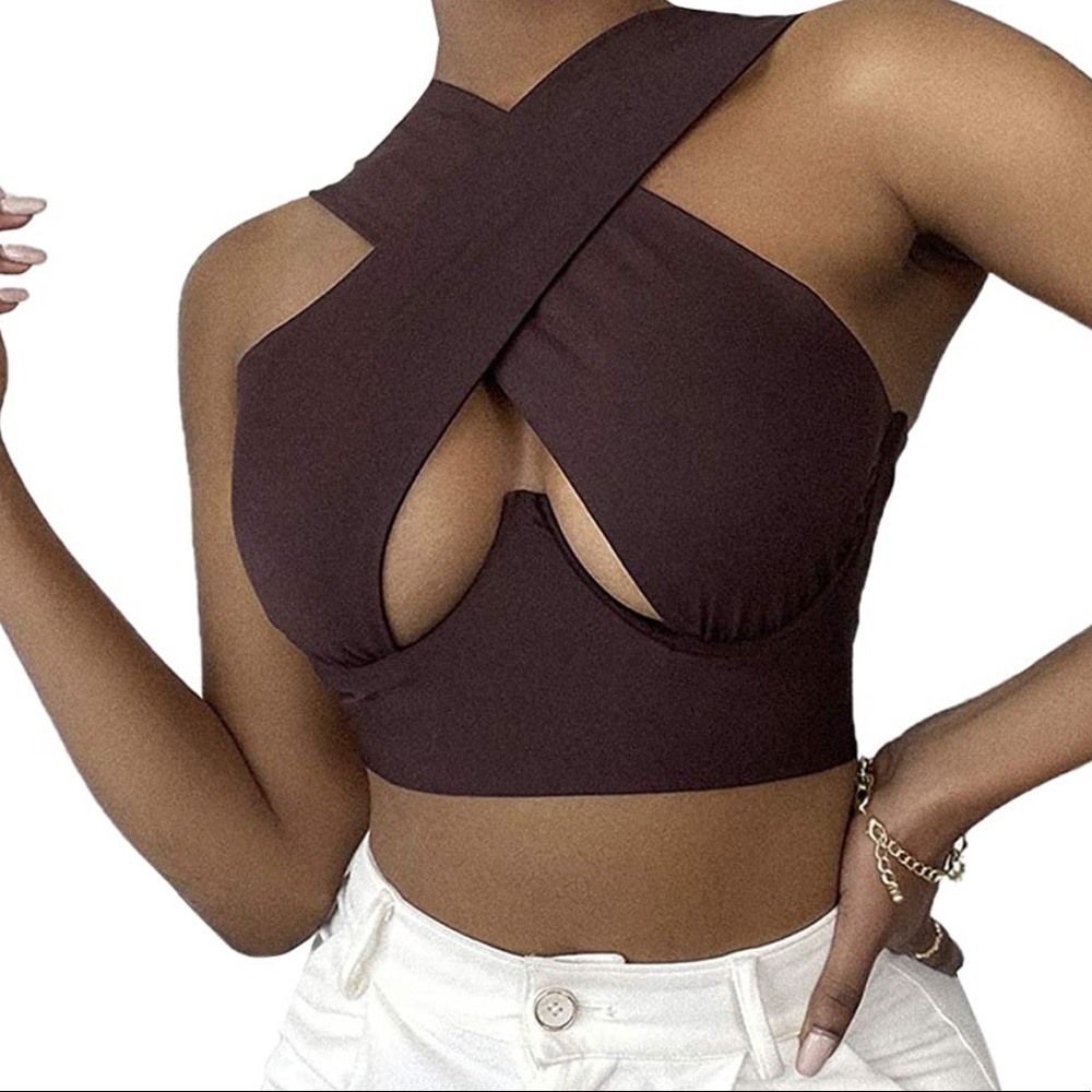 Crisscross Cutout Crop Top